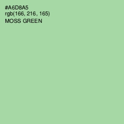 #A6D8A5 - Moss Green Color Image