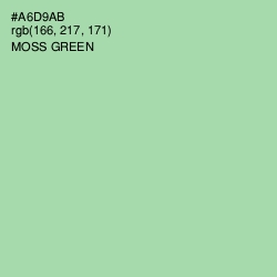 #A6D9AB - Moss Green Color Image