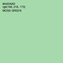 #A6DAAD - Moss Green Color Image
