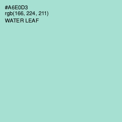 #A6E0D3 - Water Leaf Color Image