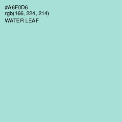 #A6E0D6 - Water Leaf Color Image