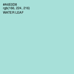 #A6E0D8 - Water Leaf Color Image