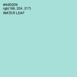 #A6E0D9 - Water Leaf Color Image