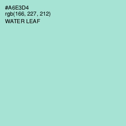 #A6E3D4 - Water Leaf Color Image