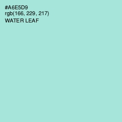 #A6E5D9 - Water Leaf Color Image