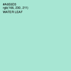 #A6E6D3 - Water Leaf Color Image