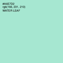 #A6E7D2 - Water Leaf Color Image