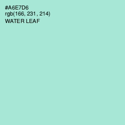 #A6E7D6 - Water Leaf Color Image