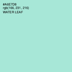 #A6E7D8 - Water Leaf Color Image