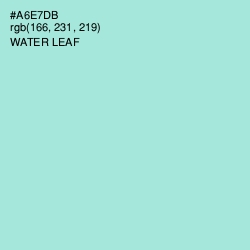 #A6E7DB - Water Leaf Color Image