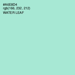 #A6E8D4 - Water Leaf Color Image
