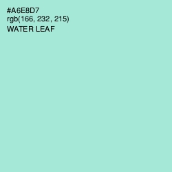 #A6E8D7 - Water Leaf Color Image