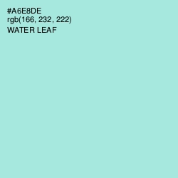 #A6E8DE - Water Leaf Color Image