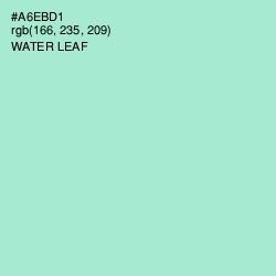 #A6EBD1 - Water Leaf Color Image