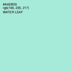 #A6EBD9 - Water Leaf Color Image