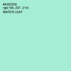 #A6EDD6 - Water Leaf Color Image