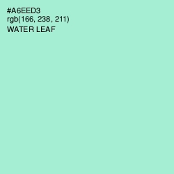 #A6EED3 - Water Leaf Color Image