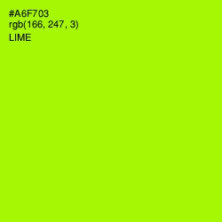 #A6F703 - Lime Color Image