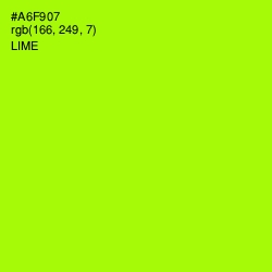 #A6F907 - Lime Color Image
