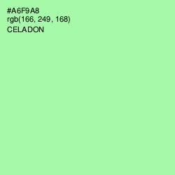 #A6F9A8 - Celadon Color Image