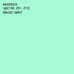 #A6FBD4 - Magic Mint Color Image
