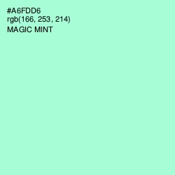 #A6FDD6 - Magic Mint Color Image
