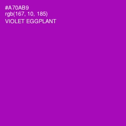 #A70AB9 - Violet Eggplant Color Image