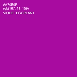 #A70B9F - Violet Eggplant Color Image