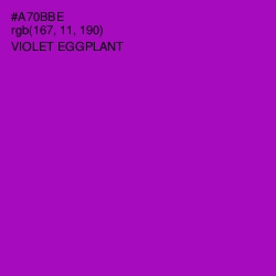 #A70BBE - Violet Eggplant Color Image