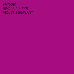 #A70D81 - Violet Eggplant Color Image