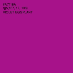 #A7118A - Violet Eggplant Color Image