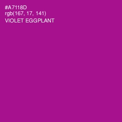 #A7118D - Violet Eggplant Color Image