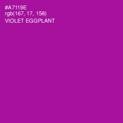 #A7119E - Violet Eggplant Color Image