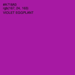 #A718A3 - Violet Eggplant Color Image
