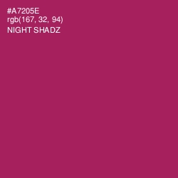 #A7205E - Night Shadz Color Image
