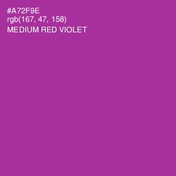 #A72F9E - Medium Red Violet Color Image