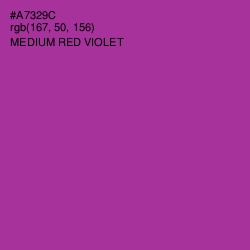 #A7329C - Medium Red Violet Color Image