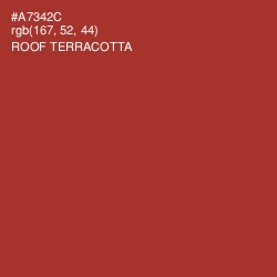 #A7342C - Roof Terracotta Color Image