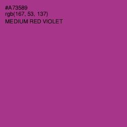#A73589 - Medium Red Violet Color Image