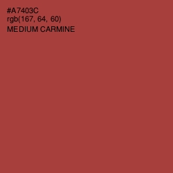 #A7403C - Medium Carmine Color Image