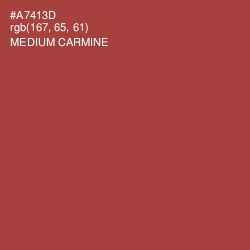 #A7413D - Medium Carmine Color Image