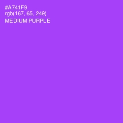 #A741F9 - Medium Purple Color Image