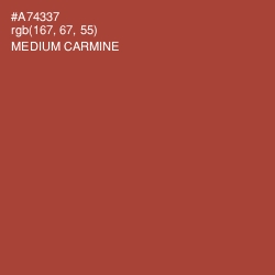 #A74337 - Medium Carmine Color Image