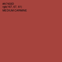 #A7433D - Medium Carmine Color Image