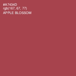 #A7434D - Apple Blossom Color Image