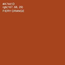 #A7441D - Fiery Orange Color Image