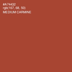 #A74432 - Medium Carmine Color Image