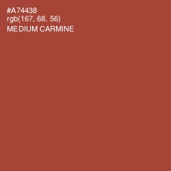 #A74438 - Medium Carmine Color Image