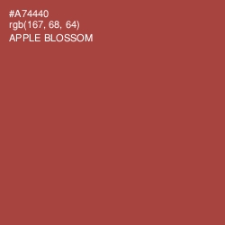 #A74440 - Apple Blossom Color Image