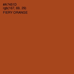 #A7451D - Fiery Orange Color Image